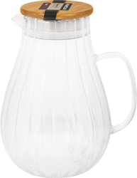 Изображение товара Графин HOMECLUB Aster с деревянной крышкой, стекло, 1.7л, Арт. HMG3842