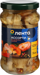 Изображение товара Ассорти грибное соленое ЛЕНТА, 314мл