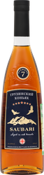 Коньяк SAUBARI Грузинский марочный выдержанный КВ 7 лет 40%, 0.5л