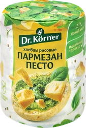 Хлебцы рисовые DR KORNER хрустящие с песто и пармезаном, 80г