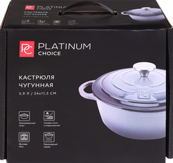 Кастрюля PLATINUM CHOICE индукция, эмаль, чугун, 3.9л, Арт. RL-CI2