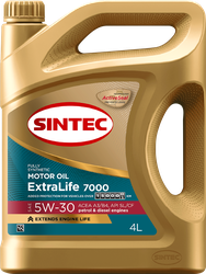 Масло моторное SINTEC ExtraLife 7000 5W-30 A3/B4 SL/CF, 4л
