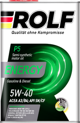 Изображение товара Масло моторное ROLF Energy 5W-40 A3/B4 SN/CF, 4л