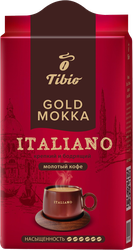 Изображение товара Кофе молотый TIBIO Голд Мокка Итальяно натуральный жареный, 250г