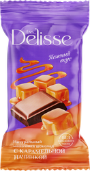 Шоколад молочный DELISSE с карамельной начинкой, 60г
