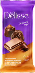 Шоколад молочный DELISSE с пралине, 60г