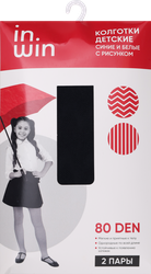 Изображение товара Колготки детские INWIN Kids, 80 den белый/синий, Арт. BTS25515-07, 2шт