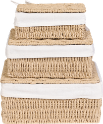 Изображение товара Корзина для хранения HOMECLUB с крышкой, Арт. AMCHA-1, 3шт