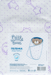 Пеленка LITTLE TIMES 75х120см, бязь