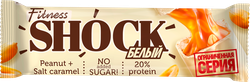 Батончик протеиновый FITNESSHOCK Белый арахис 20% протеина, без сахара, 50г