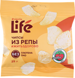 Чипсы овощные ЛЕНТА LIFE Хрустящие, репа, 25г