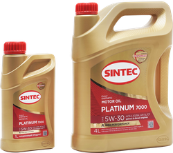 Масло моторное SINTEC Platinum 7000 Акция 4+1 5W-30 A3/B4 SL/CF, 4л