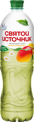 Изображение товара Напиток СВЯТОЙ ИСТОЧНИК Зеленый чай со вкусом Манго, ромашка, негазированный, 1л