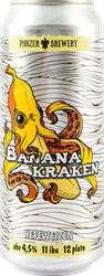 Пиво светлое PANZER BREWERY Банана Кракен пшен. непаст. нефильтр. неосв. алк.4,5% ж/б
