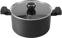 Изображение товара Кастрюля HOPPS Sonet, антипригарное покрытие, ручки soft-touch, кованный алюминий, 5.4л, Арт. HW-AL24