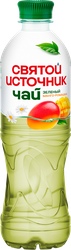 Изображение товара Напиток СВЯТОЙ ИСТОЧНИК Зеленый чай со вкусом Манго, ромашка, негазированный, 0.5л