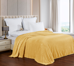 Плед HOMECLUB Light шиншилла 200x220см, желтый