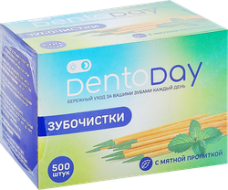 Зубочистки DENTODAY деревянные, 500шт