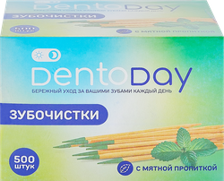 Зубочистки DENTODAY деревянные, 500шт