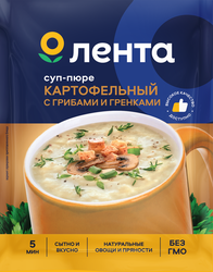 Изображение товара Суп ЛЕНТА Картофельный, с грибами и гренками, 19г