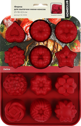 Изображение товара Форма для выпечки мини-кексов HOMECLUB Delice, 25х12см, силикон, Арт. SK-HD02