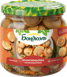 Изображение товара Шампиньоны маринованные БОНДЮЭЛЬ с ароматными специями, 350мл