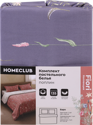 Комплект постельного белья Евро HOMECLUB Fiori, поплин, Арт. HCРЕвро/50сир/70сир
