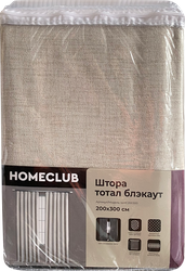 Штора НOMECLUB 200х300см, бежевая