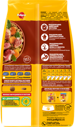 Корм сухой для взрослых собак PEDIGREE с говядиной, полнорационный, для мелких, 2000г