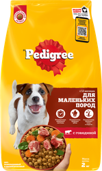 Корм сухой для взрослых собак PEDIGREE полнорационный, для мелких пород, 500г