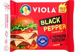 Изображение товара Сыр плавленый VIOLA Black Pepper с черным перцем 45%, без змж, 140г