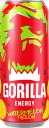 Изображение товара Напиток GORILLA Watermelon Melon Арбуз, дыня газированный, 0.45л