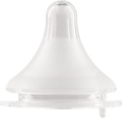 Изображение товара Соска молочная LUBBY силиконовая на широкое горлышко, средний поток, с 3 месяцев