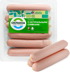 Изображение товара Сосиски ОКРАИНА с натуральными сливками, 420г