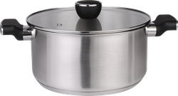Кастрюля HOPPS Sonet, ручки soft-touch, нержавеющая сталь, 4.9л, Арт. HNSS-24