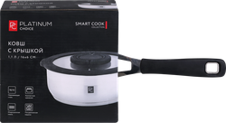 Ковш PLATINUM CHOICE Smart Cook, нержавеющая сталь, силикон, 1.1л, Арт. LF-SS1