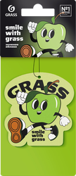 Ароматизатор автомобильный GRASS Смайл яблоко, подвесной, Арт. ST-1480
