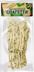 Изображение товара Сыр рассольный SLIIIVKI Спагетти с зеленью 40%, без змж, 100г