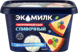 Сыр творожный ЭКОМИЛК 60%, без змж, 350г