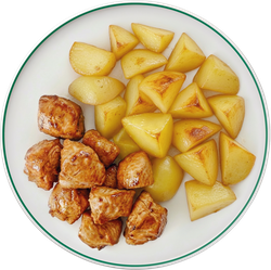 Изображение товара Шашлык куриный с запеченным картофелем ЛЕНТА FRESH, 280г