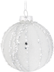 Изображение товара Шар елочный PLATINUM CHOICE Сказочный иней, стекло, 8см