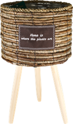 Изображение товара Кашпо плетеное для цветов GIARDINO CLUB р. М d=20/26см h=23см, Арт. LEN-2412001M