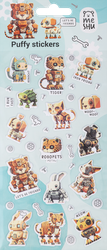 Наклейки объемные MESHU Robopets, 10х23см