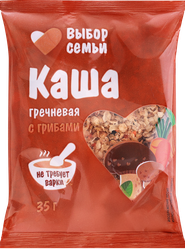 Изображение товара Каша гречневая ВЫБОР СЕМЬИ с грибами, 35г