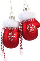 Изображение товара Украшение елочное PLATINUM CHOICE Варежки 8,1см, стекло Арт. NY20252 (Китай)