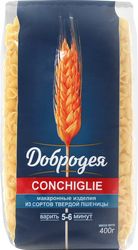 Изображение товара Макароны ДОБРОДЕЯ Conchiglie группа А высший сорт, 400г