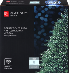 Изображение товара Электрогирлянда PLATINUM CHOICE 1000microLED, 100м, холодный белый, таймер, 8 режимов, IP44