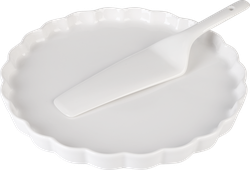 Изображение товара Тарелка для торта HOMECLUB Pleasure с лопаткой, фарфор, Арт. 256030-1