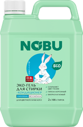 Изображение товара Гель для стирки NOBU Universal 2в1 экологичный с кондиционером, 2л