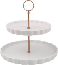 Изображение товара Подставка для фруктов HOMECLUB Pleasure, 2 яруса, фарфор, Арт. 256030